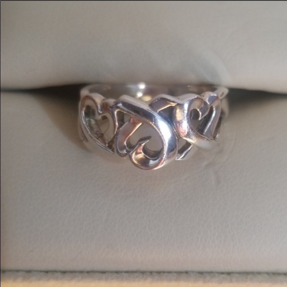 Tiffany Palmoma Picasso vintage 3 heart ring 925ss